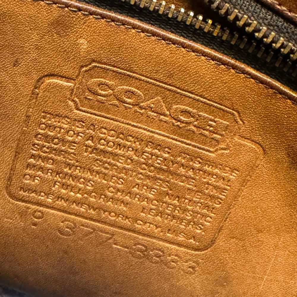 Vintage Coach Cashin Standard Tote 9680 Made in NYC brown tan 70s 80s - Picture 5 of 11